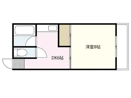 メゾンヤマキ(1DK/1階)の間取り写真