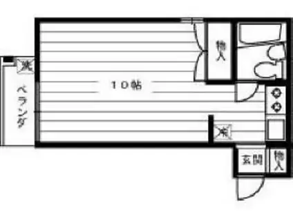 自由が丘オークヒル(ワンルーム/2階)の間取り写真