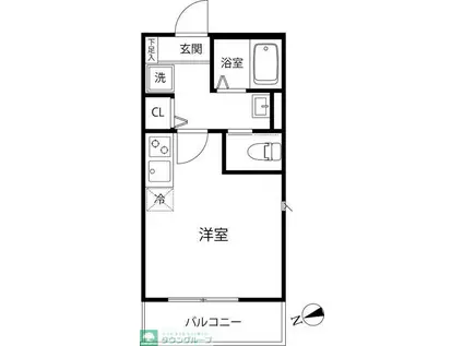 TS CUORE三ツ境I(ワンルーム/2階)の間取り写真