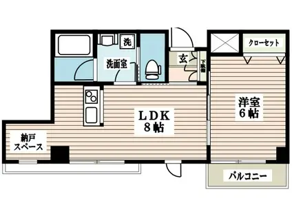 エイシンビル(1LDK/3階)の間取り写真