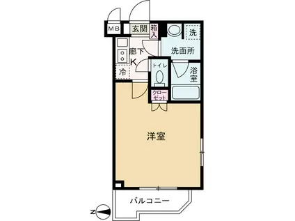 ルーブル武蔵中原伍番館(1K/5階)の間取り写真