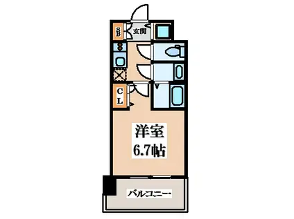 ワールドアイ大阪イースト CITY(1K/10階)の間取り写真