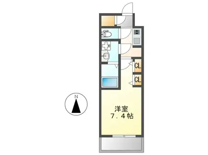 VILLA・SERENO桜山(1K/2階)の間取り写真