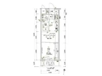 ECREDE赤羽サウス(1DK/2階)の間取り写真