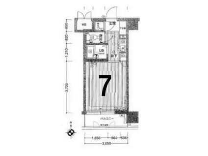 シティライフ新大阪(1K/9階)の間取り写真