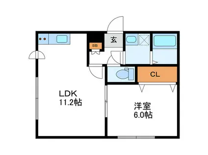 リバティMEW.E リバティミューイー(1LDK/3階)の間取り写真