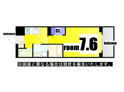 MDIプロスジョイア北九州市立大学前(1K/2階)の間取り写真