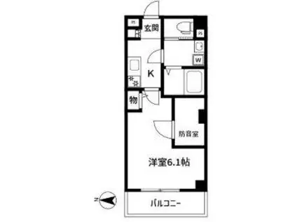 CASA 南千住(1K/3階)の間取り写真
