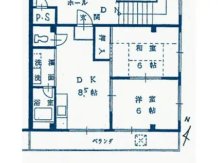 ラメゾンアンフォレット(2DK/3階)の間取り写真