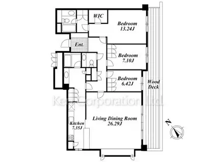 ガーデン東が丘(3LDK/2階)の間取り写真