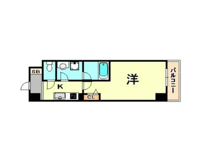 フレアコート甲南(1K/2階)の間取り写真