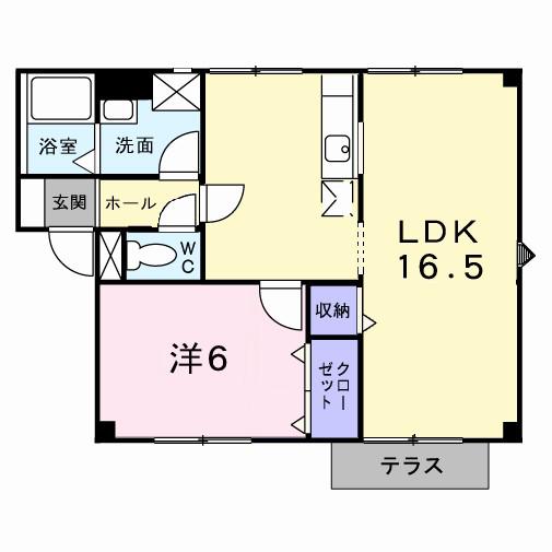 プラドール真砂E(1LDK/1階)の間取り写真