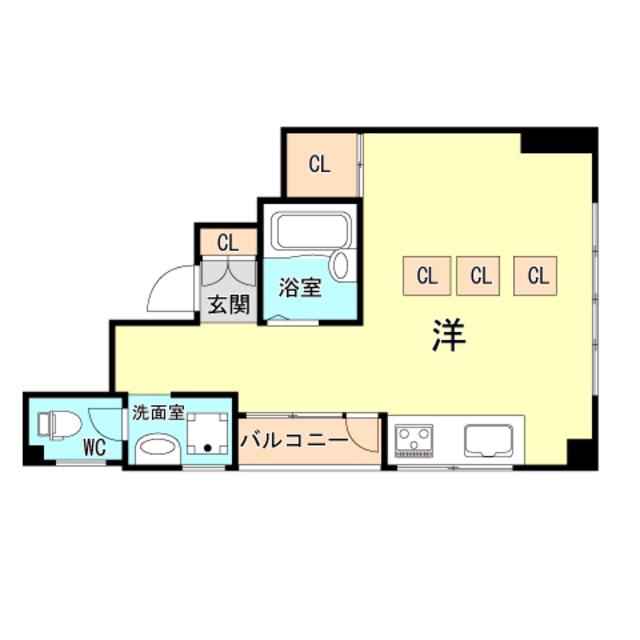 AUTHENT神戸南(ワンルーム/2階)の間取り写真