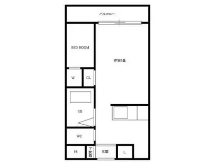 サンシャイン佐野(1K/3階)の間取り写真