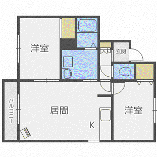 摘童夢館(2LDK/3階)の間取り写真
