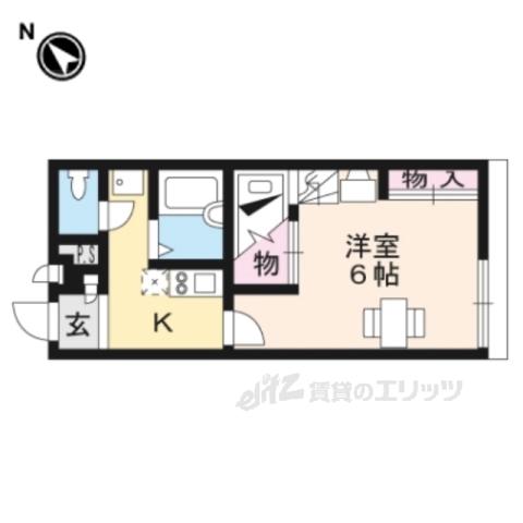 レオパレスプランタン四番館(1K/1階)の間取り写真