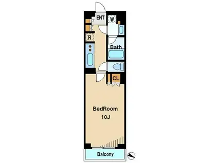BLESS中野弥生町(1K/3階)の間取り写真