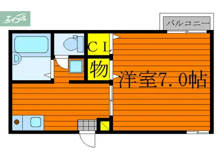 グランドール壱番館(1K/1階)の間取り写真