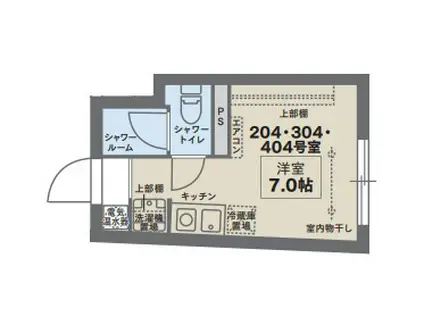 COCOFLAT目白(ワンルーム/2階)の間取り写真