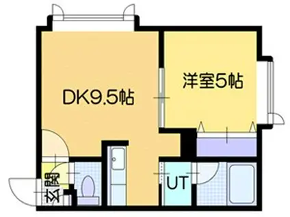 エクセル78(1LDK/1階)の間取り写真