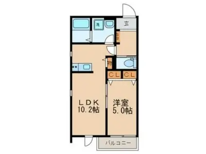 メゾン ボヌール 917545(1LDK/3階)の間取り写真