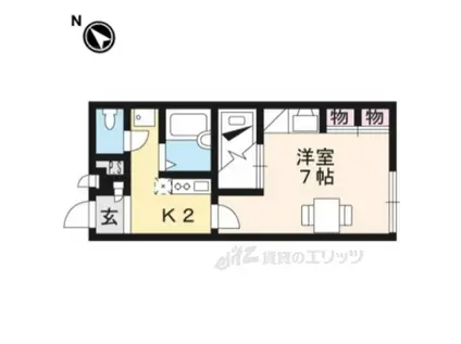 レオパレスWING(1K/2階)の間取り写真