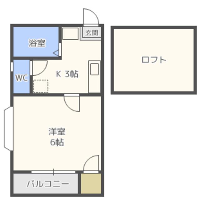 ハイツASKA(1K/2階)の間取り写真