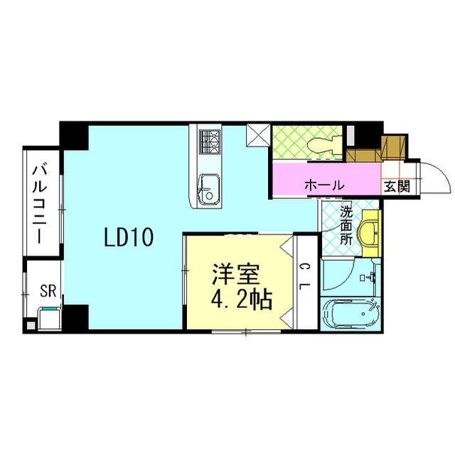 金澤表参道B.L.D(1LDK/3階)の間取り写真