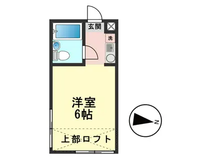 パンプキンハウス4(ワンルーム/1階)の間取り写真