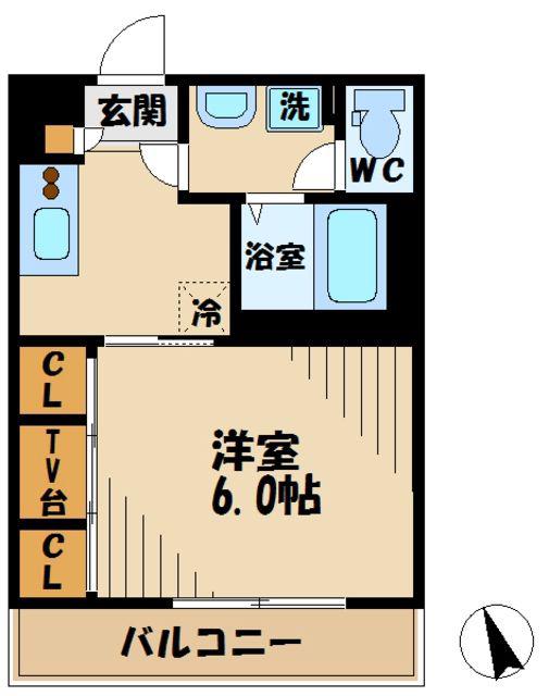 リブリ・AGAPE(1K/1階)の間取り写真