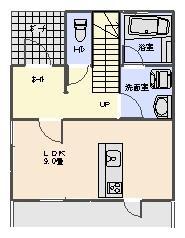メゾンアイA(2LDK/1階)の間取り写真