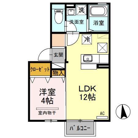 クレール・T(1LDK/1階)の間取り写真