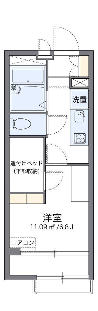 レオパレスブランデール島根(1K/2階)の間取り写真