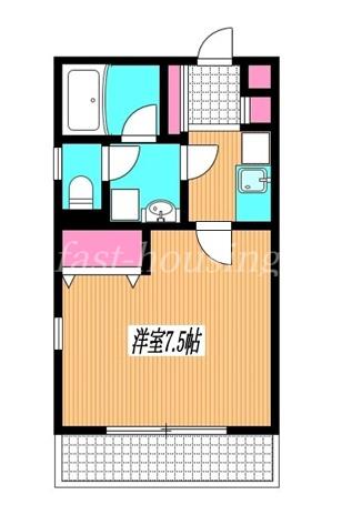 メゾンミモザ(1K/3階)の間取り写真