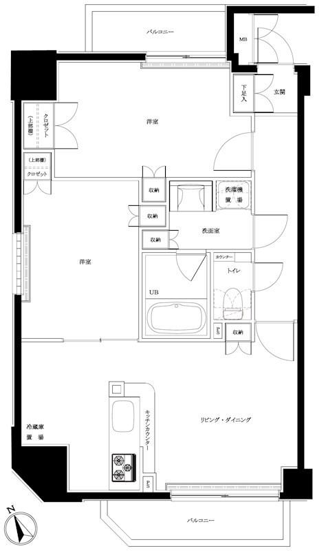 ルーブル赤羽西(2LDK/2階)の間取り写真