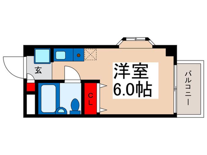 ランディ新浦安(ワンルーム/1階)の間取り写真