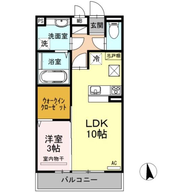 コンフォルト アン(1LDK/1階)の間取り写真