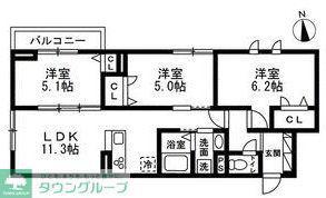 セレスティア豊玉南(1LDK/3階)の間取り写真