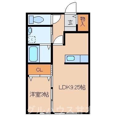 ポラリス(1LDK/1階)の間取り写真