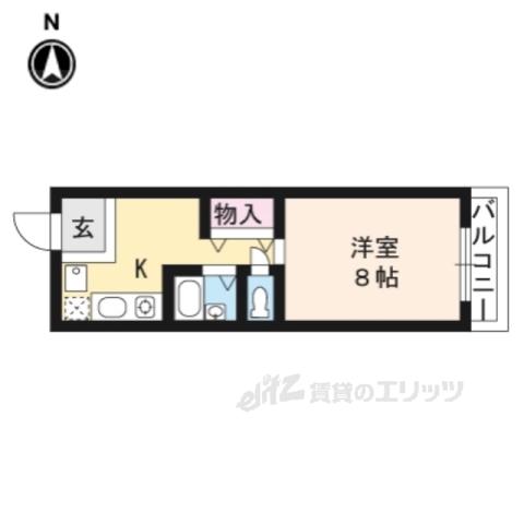 SUNDANCE(1K/4階)の間取り写真