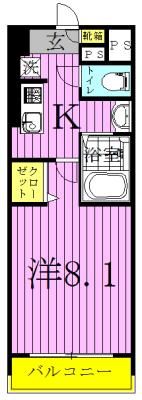 ソフィアガーデン(1K/3階)の間取り写真