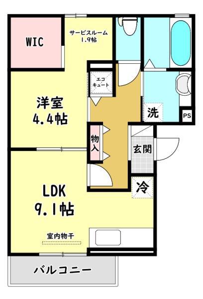 クレヴィアメゾン(1SDK/3階)の間取り写真