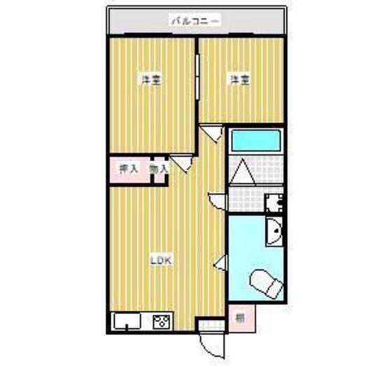 アルファ福吉(1SDK/1階)の間取り写真