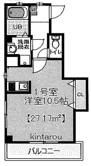 メゾンドソレイユ(1K/3階)の間取り写真