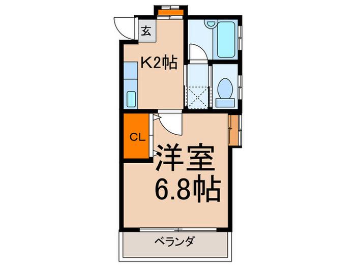 コンフォート下北(1K/2階)の間取り写真