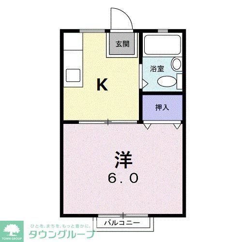 フロリ・サープレス(1K/1階)の間取り写真