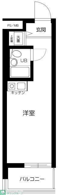 菱和パレス旗の台(ワンルーム/11階)の間取り写真