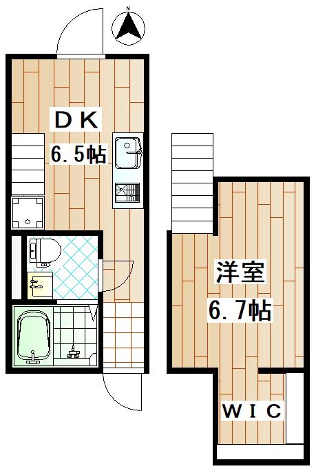 エミオ立川(1DK/3階)の間取り写真