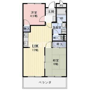 LIMPIAハッピー(2LDK/3階)の間取り写真
