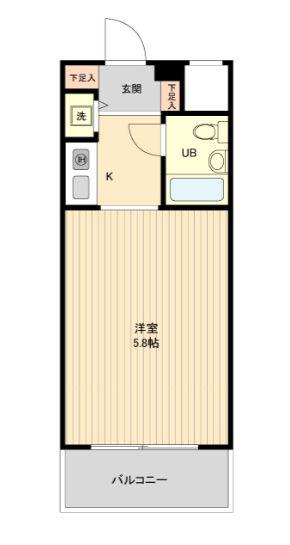 ジョイフル池袋要町(1K/5階)の間取り写真